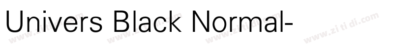 Univers Black Normal字体转换